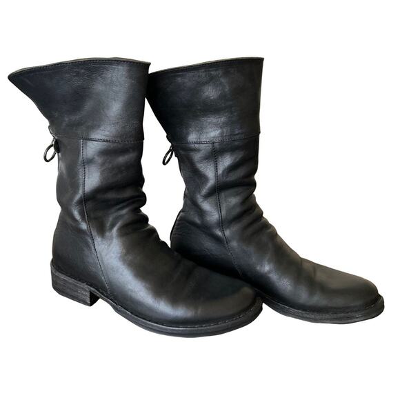 Fiorentini + Baker Italian Leather Back-Zip Mid-Calf Boots – size by measure - Picture 1 of 9